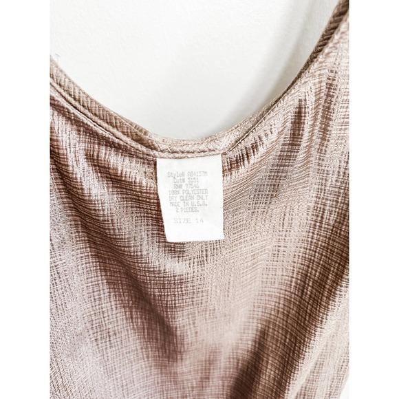 Vintage 1980s Pleated‎ Pewter Dress and Jacket Set - Picture 7 of 11